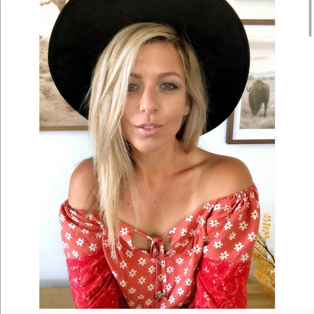 New! Clearance 🔥 Desert Red Boho Off theShoulders Ruffle Dress - Picture 7 of 15